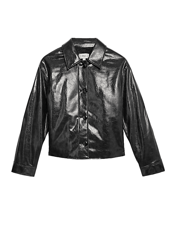 Faux Leather High Shine Jacket