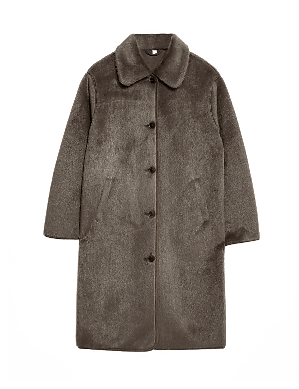 Faux Fur Longline Coat