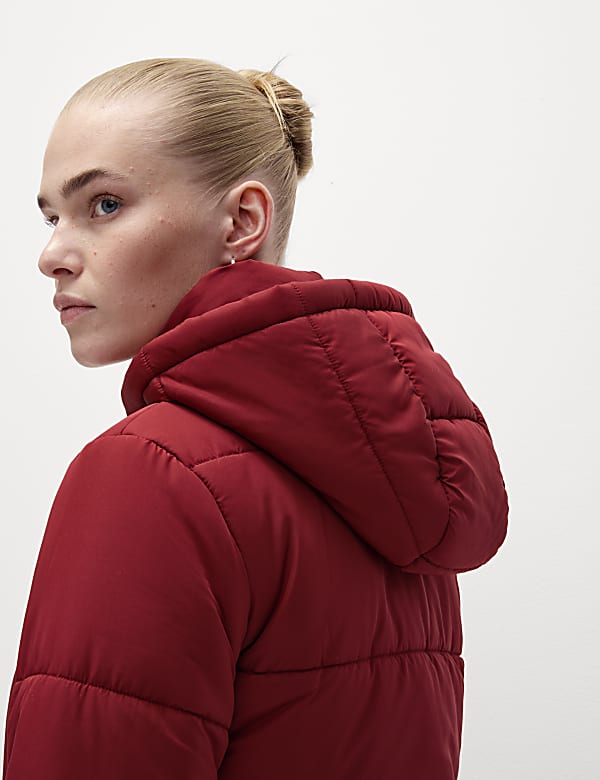 Marks and spencer red puffer jacket online