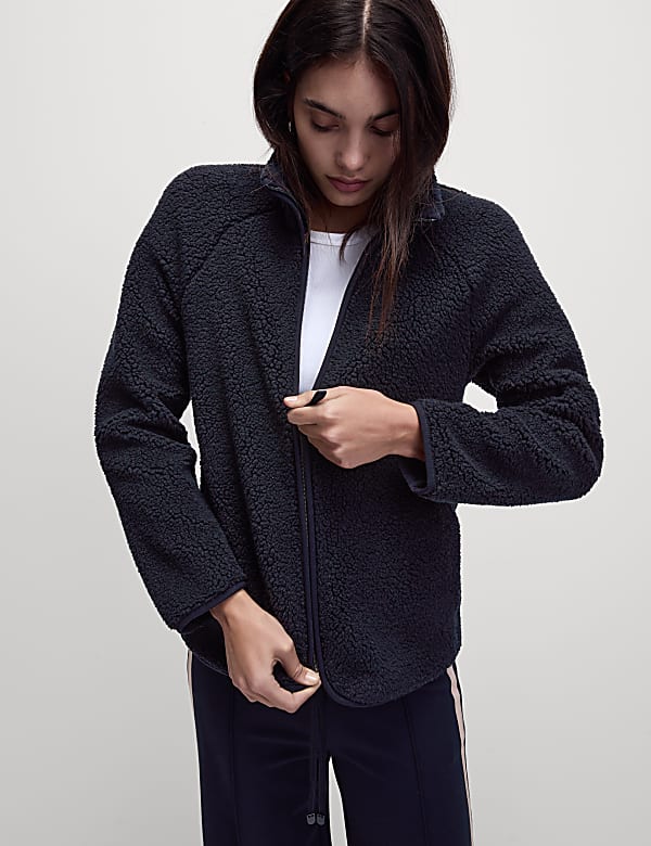 Borg Lightweight Funnel Neck Jacket