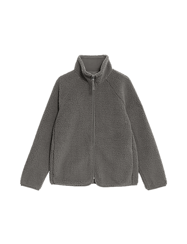 Borg Lightweight Funnel Neck Jacket