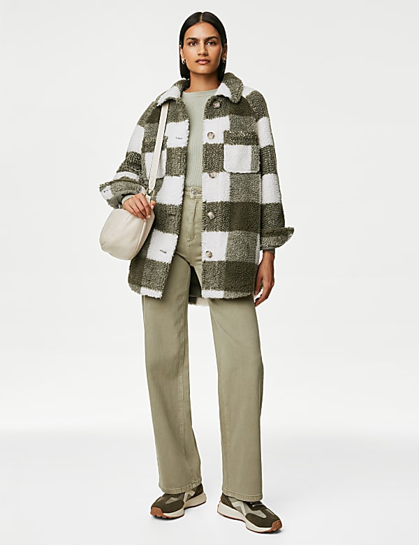 Marks and spencer checked coat cheap
