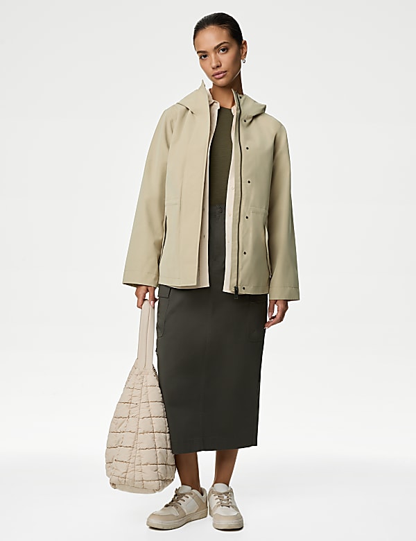 Stormwear™ Hooded Rain Jacket with Cotton