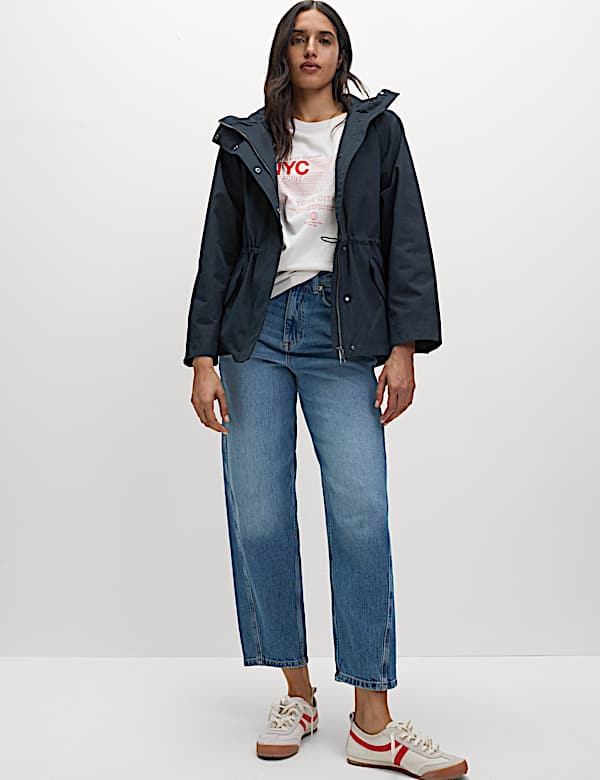 Imperméable en coton à capuche, doté de la technologie Stormwear™ - FR