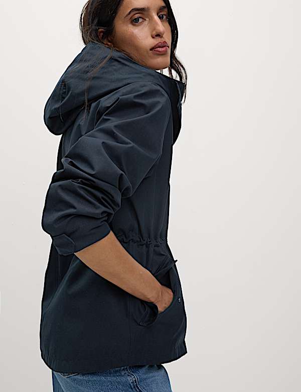 Imperméable en coton à capuche, doté de la technologie Stormwear™ - FR