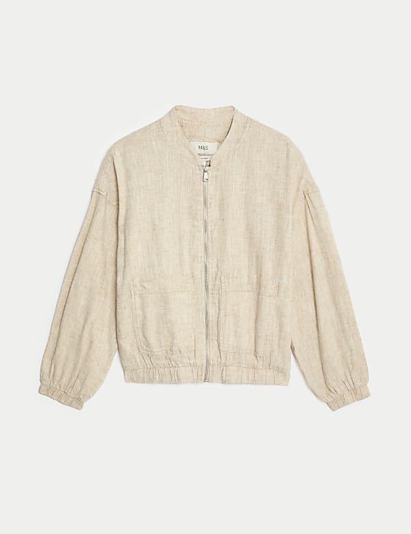 Linen Rich Bomber Jacket - PL