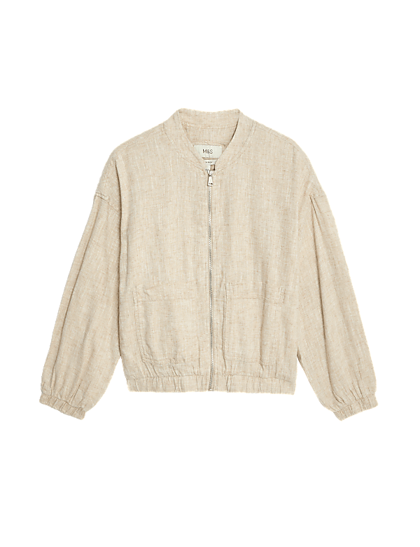 Linen Rich Bomber Jacket