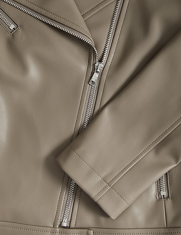 Faux Leather Biker Jacket