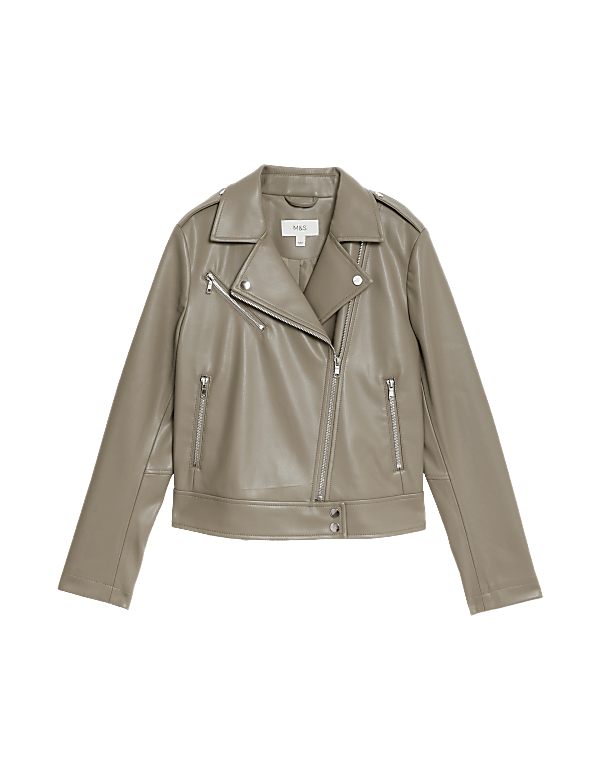 Faux Leather Biker Jacket