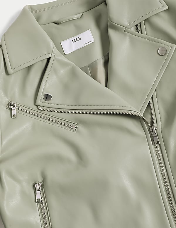 Faux Leather Biker Jacket