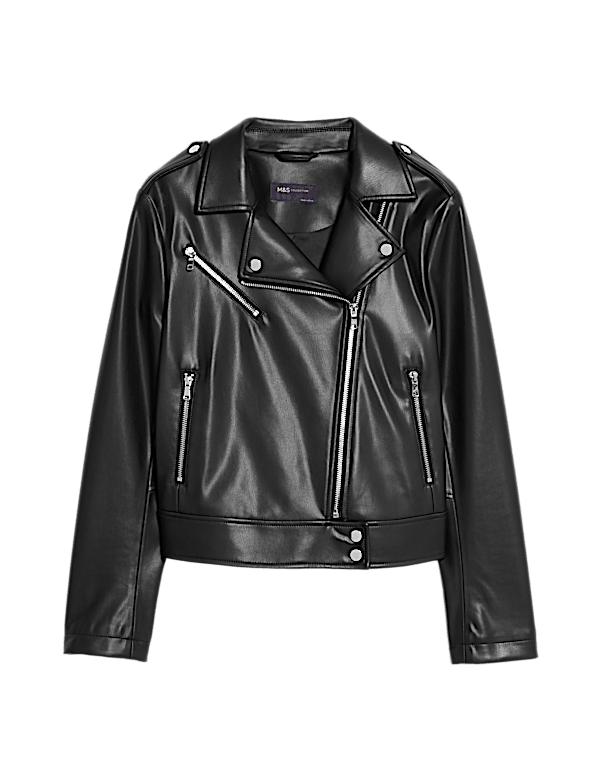 Faux Leather Biker Jacket