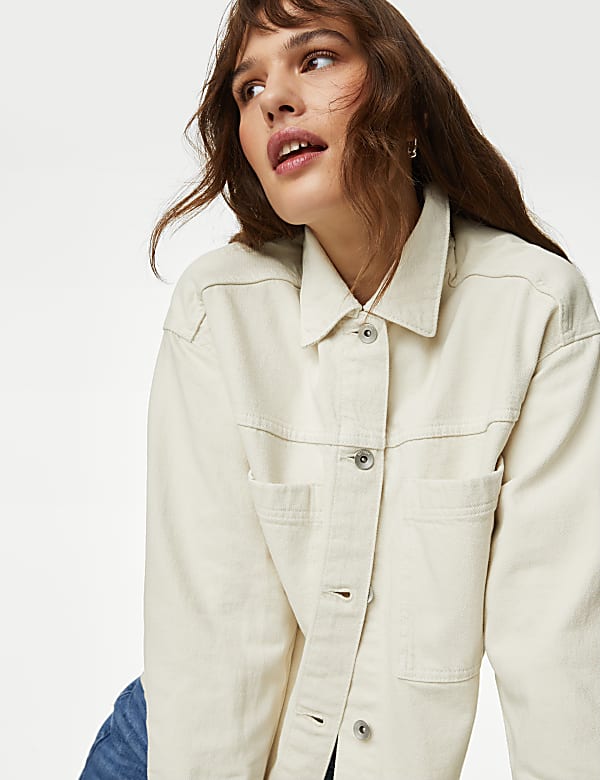 Pure Cotton Denim Relaxed Shacket - IT