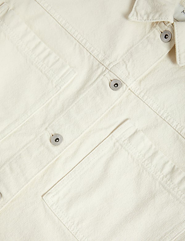 Pure Cotton Denim Relaxed Shacket