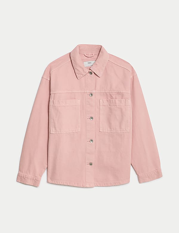 Bequemes Denim-Shacket aus reiner Baumwolle - DE