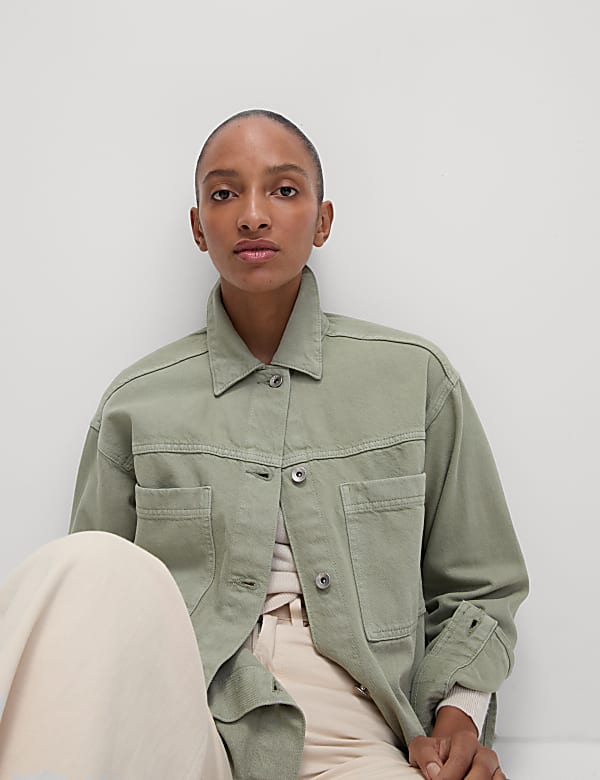 Pure Cotton Denim Relaxed Shacket - MY