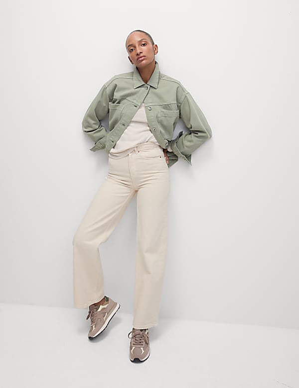 Pure Cotton Denim Relaxed Shacket