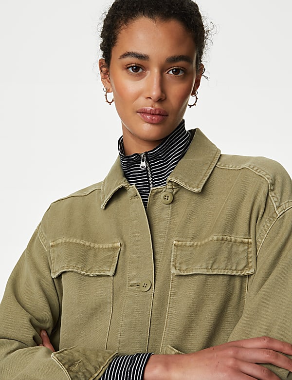 Cotton Rich Denim Longline Overshirt - KG