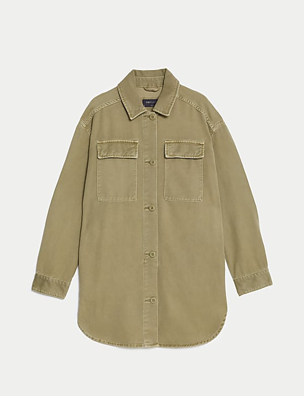 Cotton Rich Denim Longline Overshirt - KG
