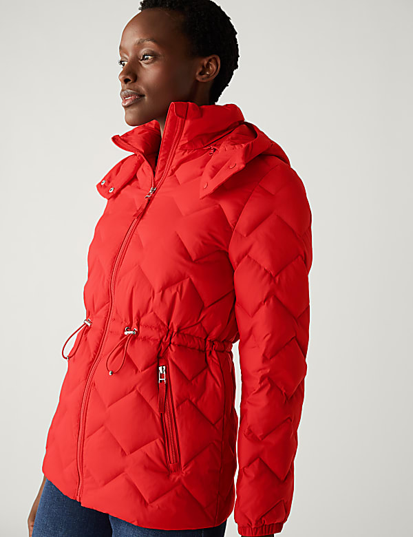 Buy Feather & Down Quilted Hooded Puffer Jacket at Marks & Spencer