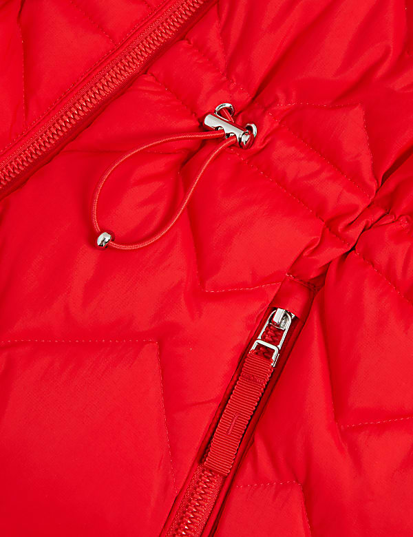 Feather & Down Quilted Hooded Puffer Jacket