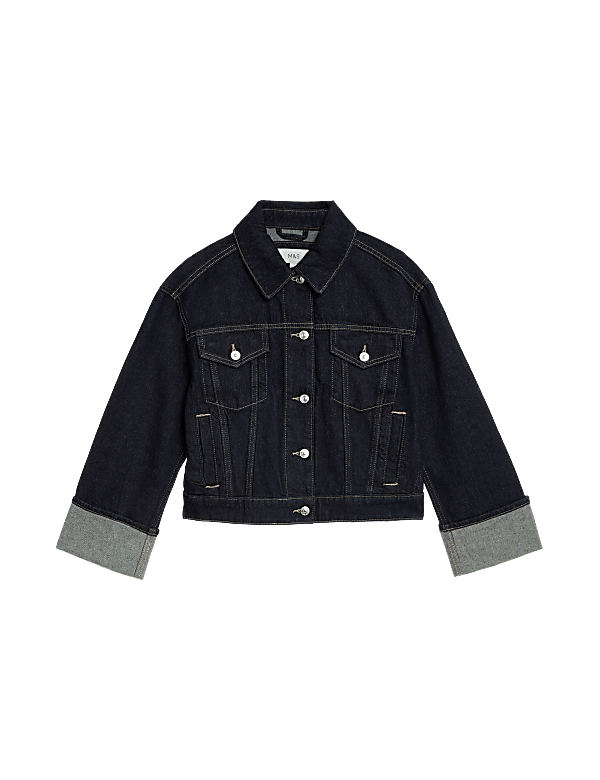 Denim Turn Up Cuff Jacket
