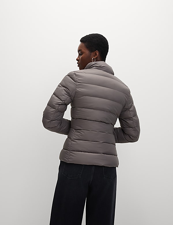 Feather & Down Quilted Packaway Puffer Jacket