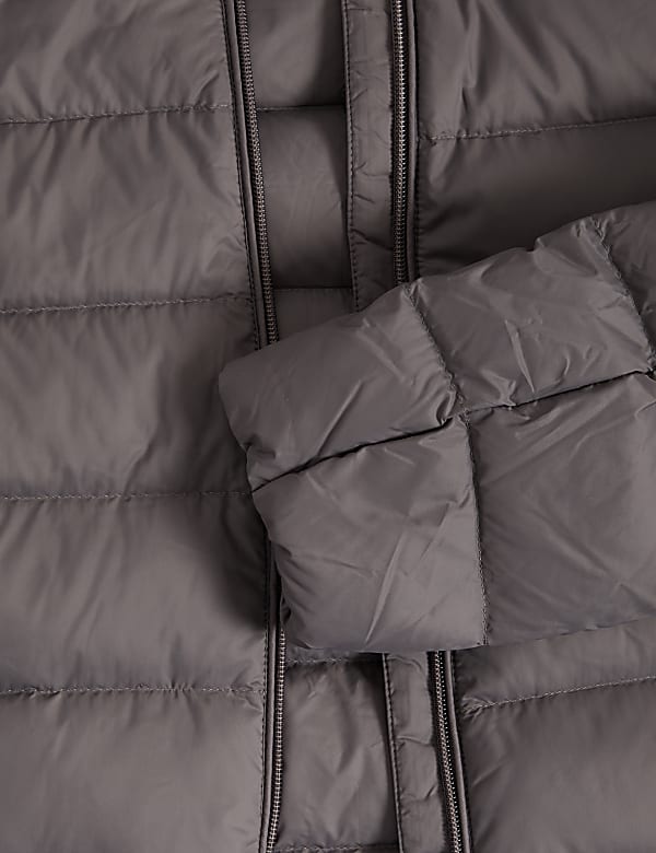 Feather & Down Quilted Packaway Puffer Jacket
