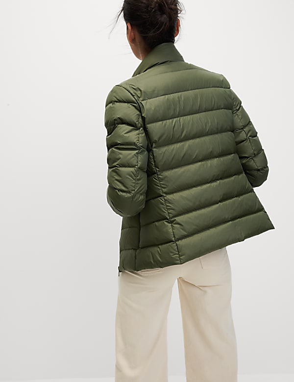 Feather & Down Quilted Packaway Puffer Jacket - LV
