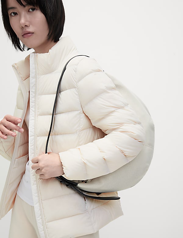 Feather & Down Quilted Packaway Puffer Jacket - KR