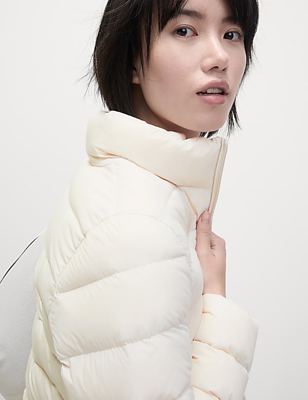 Feather & Down Quilted Packaway Puffer Jacket - KR