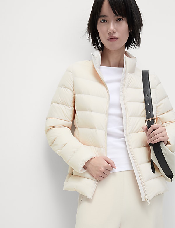 Feather & Down Quilted Packaway Puffer Jacket - KR