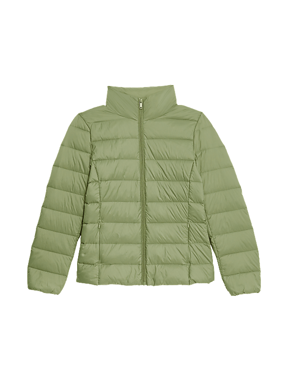 Feather & Down Quilted Packaway Puffer Jacket