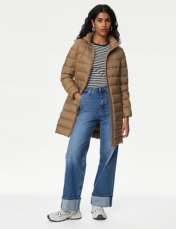 Feather & Down Padded Puffer Coat - CH