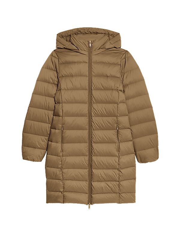 Feather & Down Padded Puffer Coat