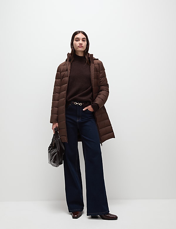 Feather & Down Padded Puffer Coat - AT