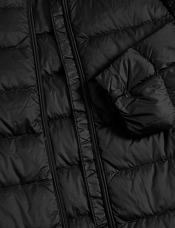 Feather & Down Padded Puffer Coat