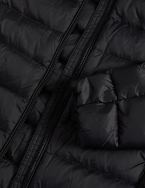Feather & Down Hooded Packaway Relaxed Jacket