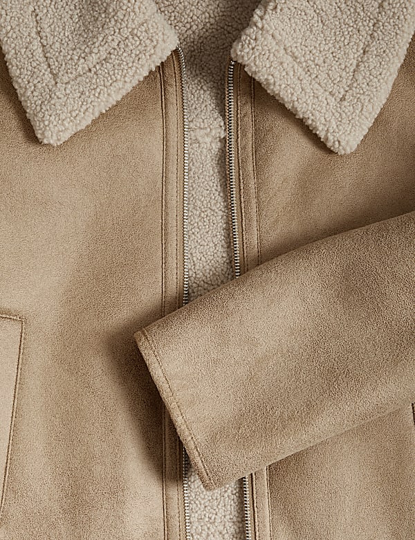 Faux Shearling Lightweight Jacket