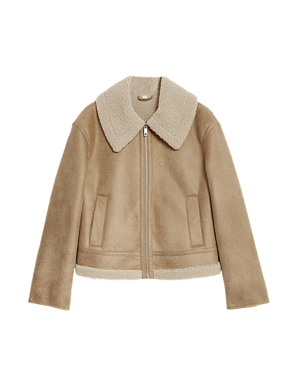 Faux Shearling Lightweight Jacket
