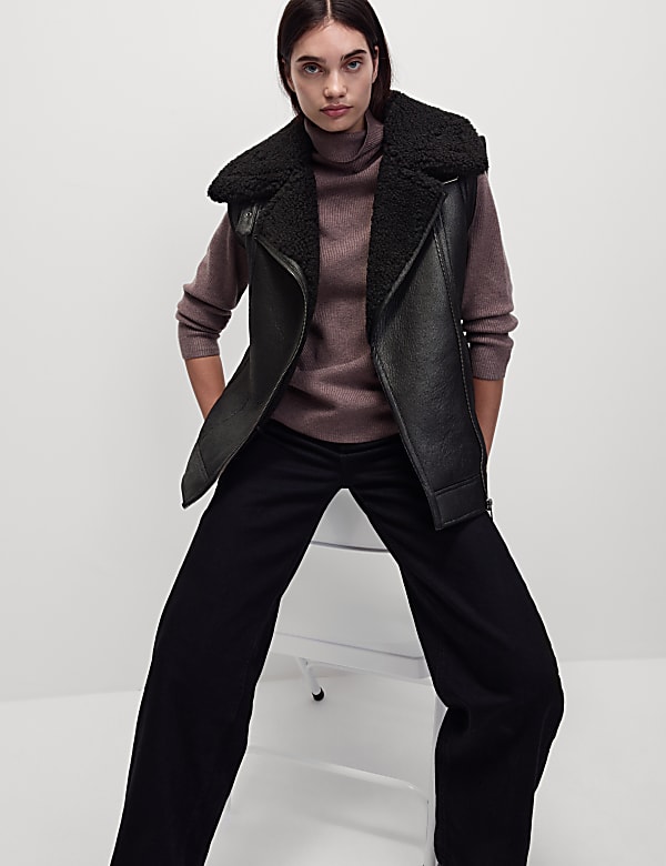 Shearling Aviator Gilet