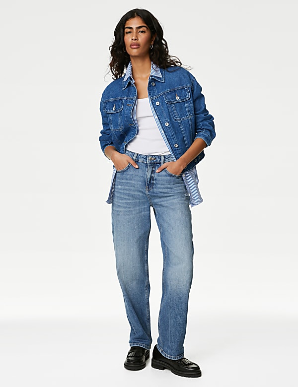 Pure Cotton Relaxed Denim Jacket - FI