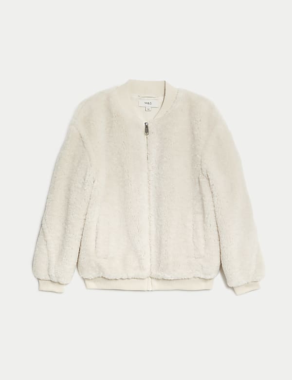 Bluza bomberka ze sztucznego futra - PL