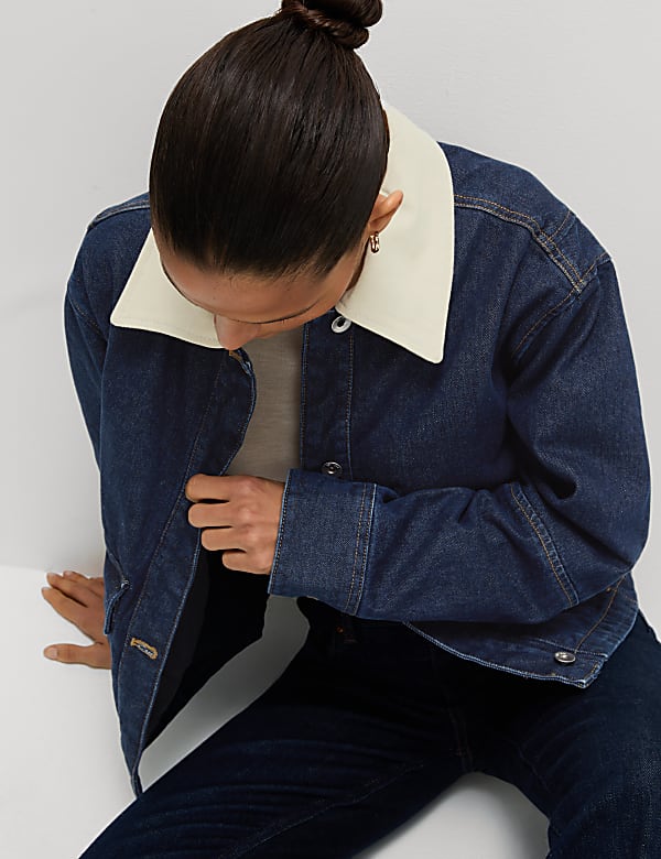 Collared Relaxed Denim Jacket - NZ