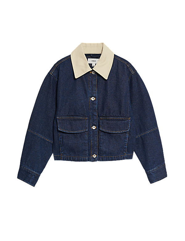 Collared Relaxed Denim Jacket