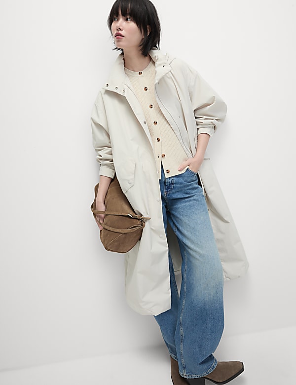 Petite Waterproof Oversized Longline Parka Coat - AL