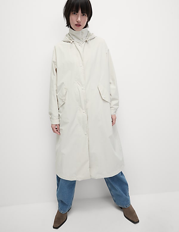 Petite Waterproof Oversized Longline Parka Coat - AL