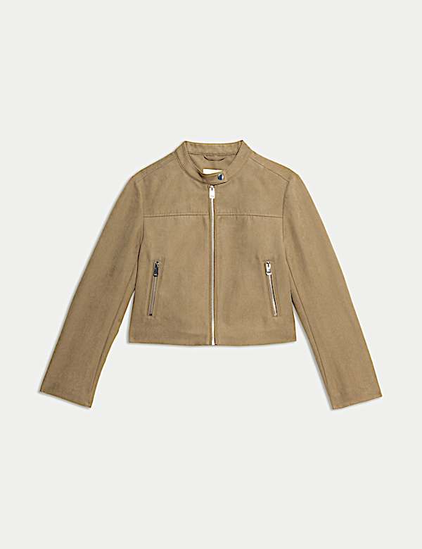 Τζάκετ μοτοσικλετιστή από συνθετικό σουέντ - GR