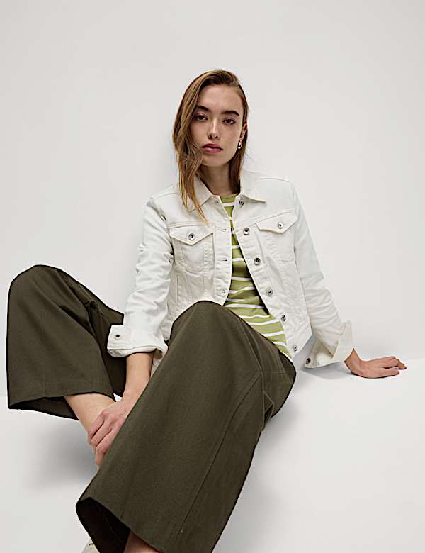 Veste en jean de coton extensible - BE