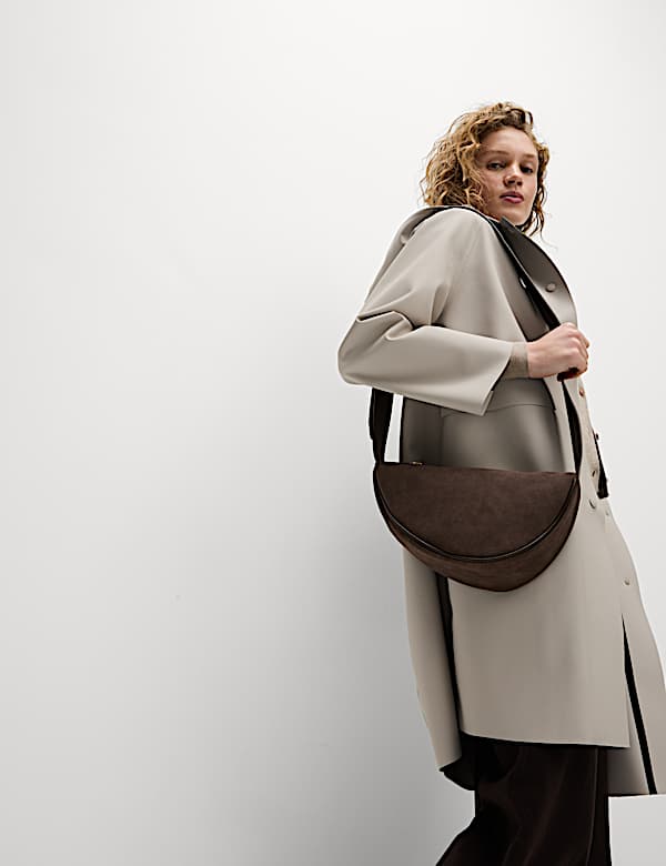 Rubber Hooded Clean Longline Parka Coat - AT