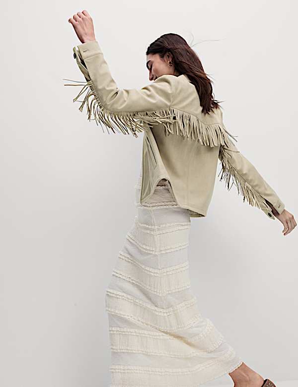 Suedette Fringed Jacket - SE